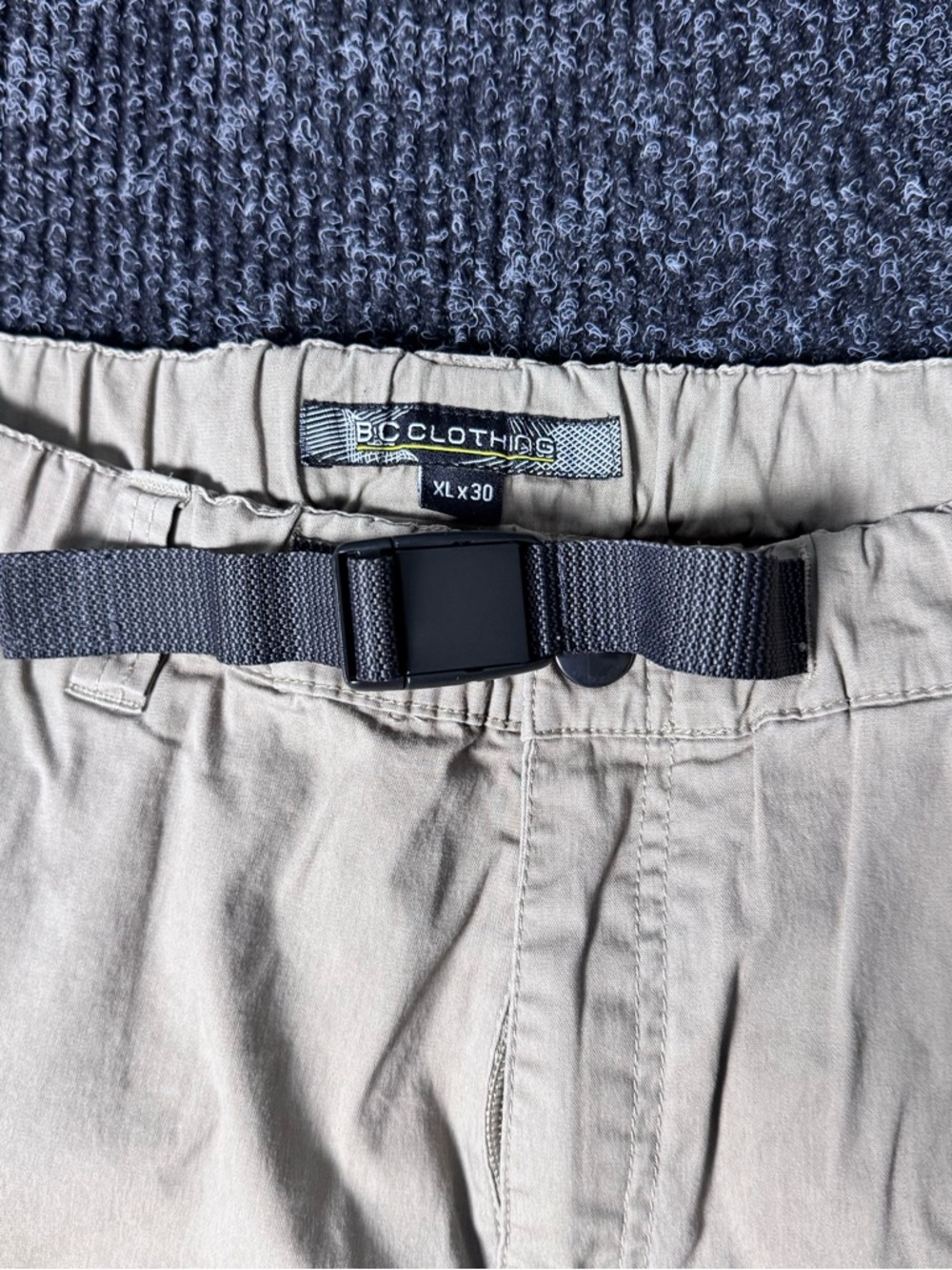 B.C Clothing Convertible Cargo Pants XL Zip-Off Hiking Outdoor Beige - Picture 6 of 9